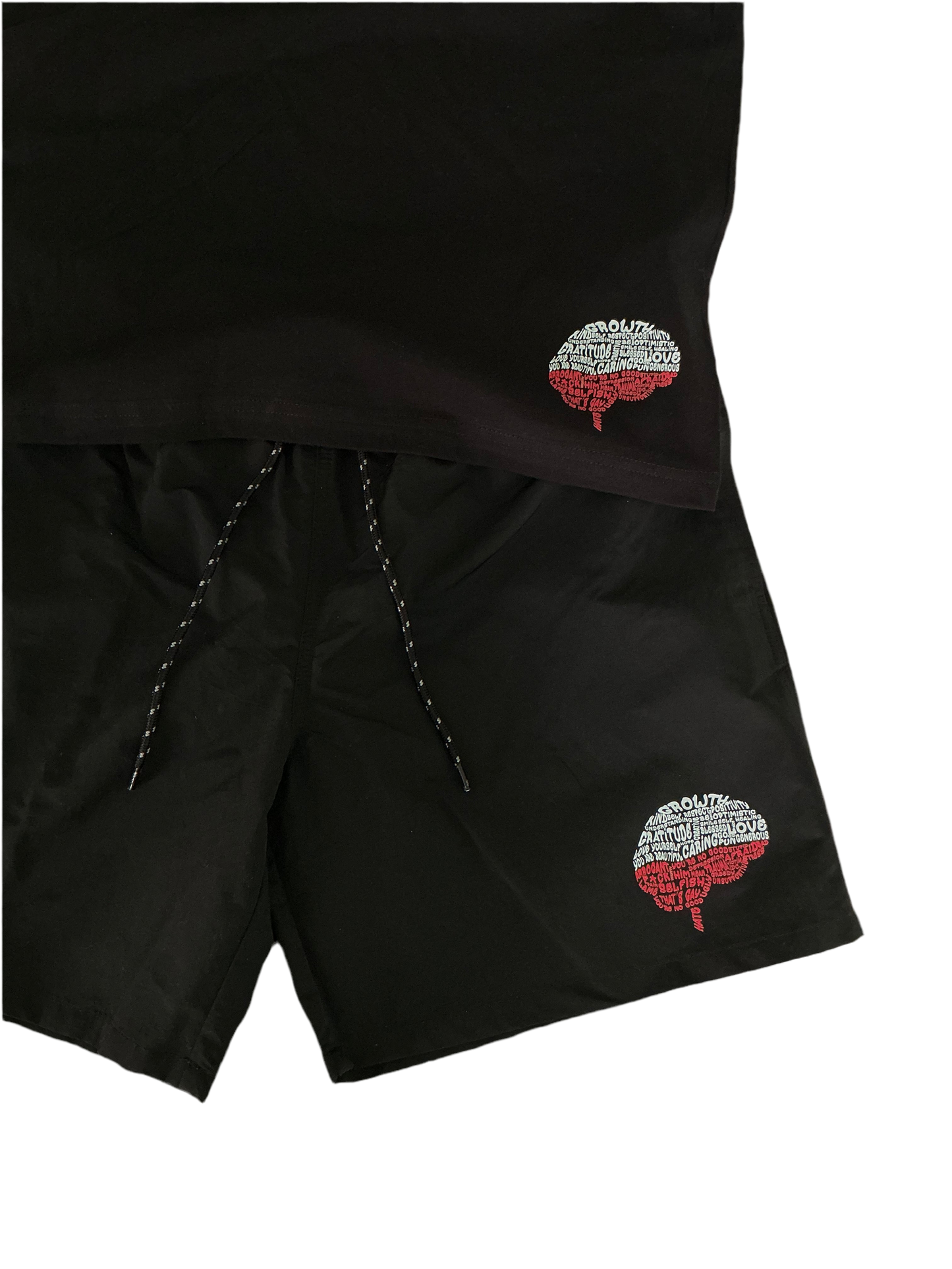 Growth Swimming Trunks BLACK (red/white brain)