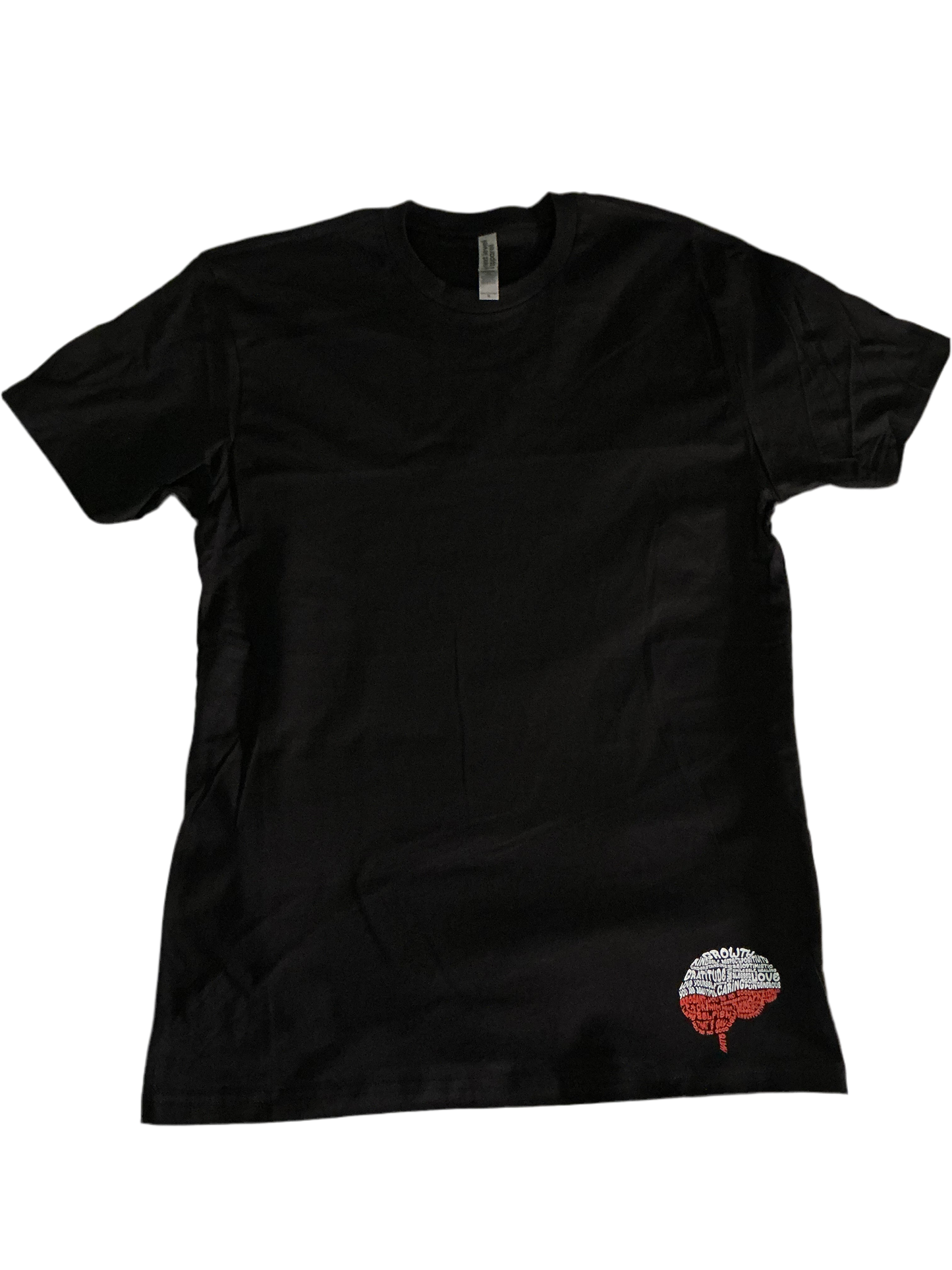 Growth T-Shirt BLACK (Red & White Brain)