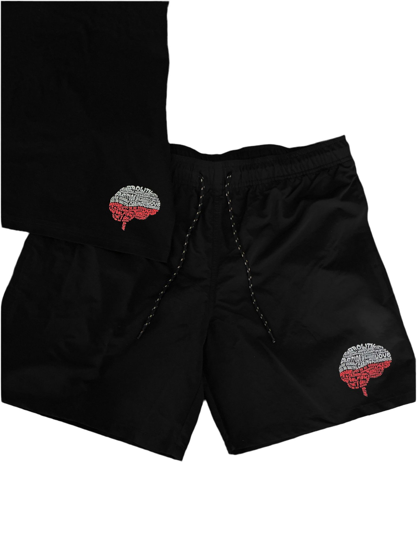Growth Swimming Trunks BLACK (red/white brain)