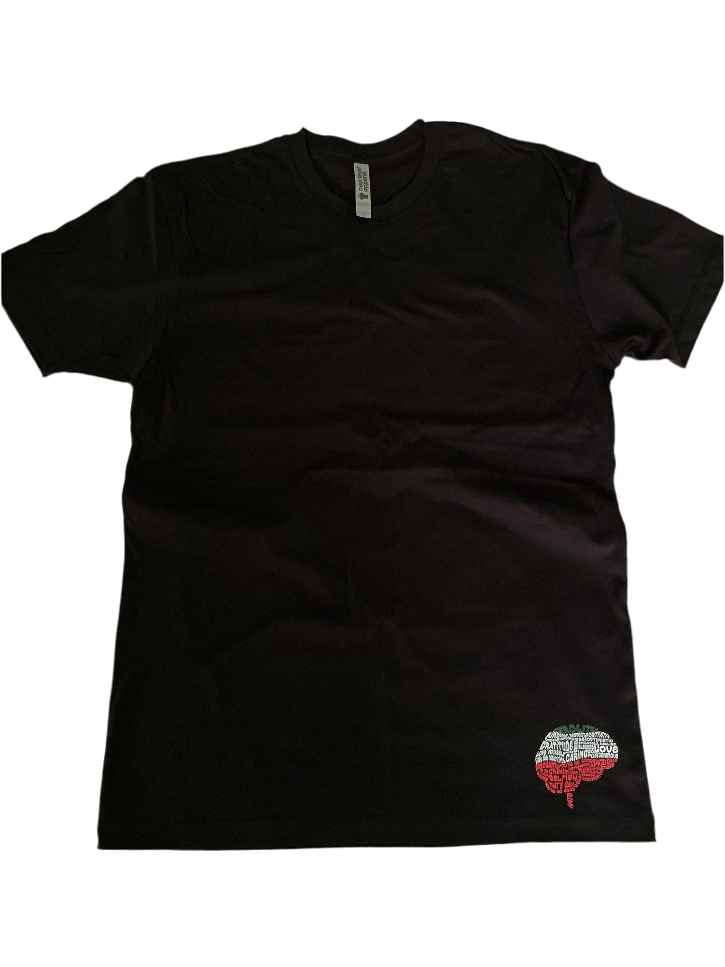 Growth T-Shirt BLACK (red/white/green brain)