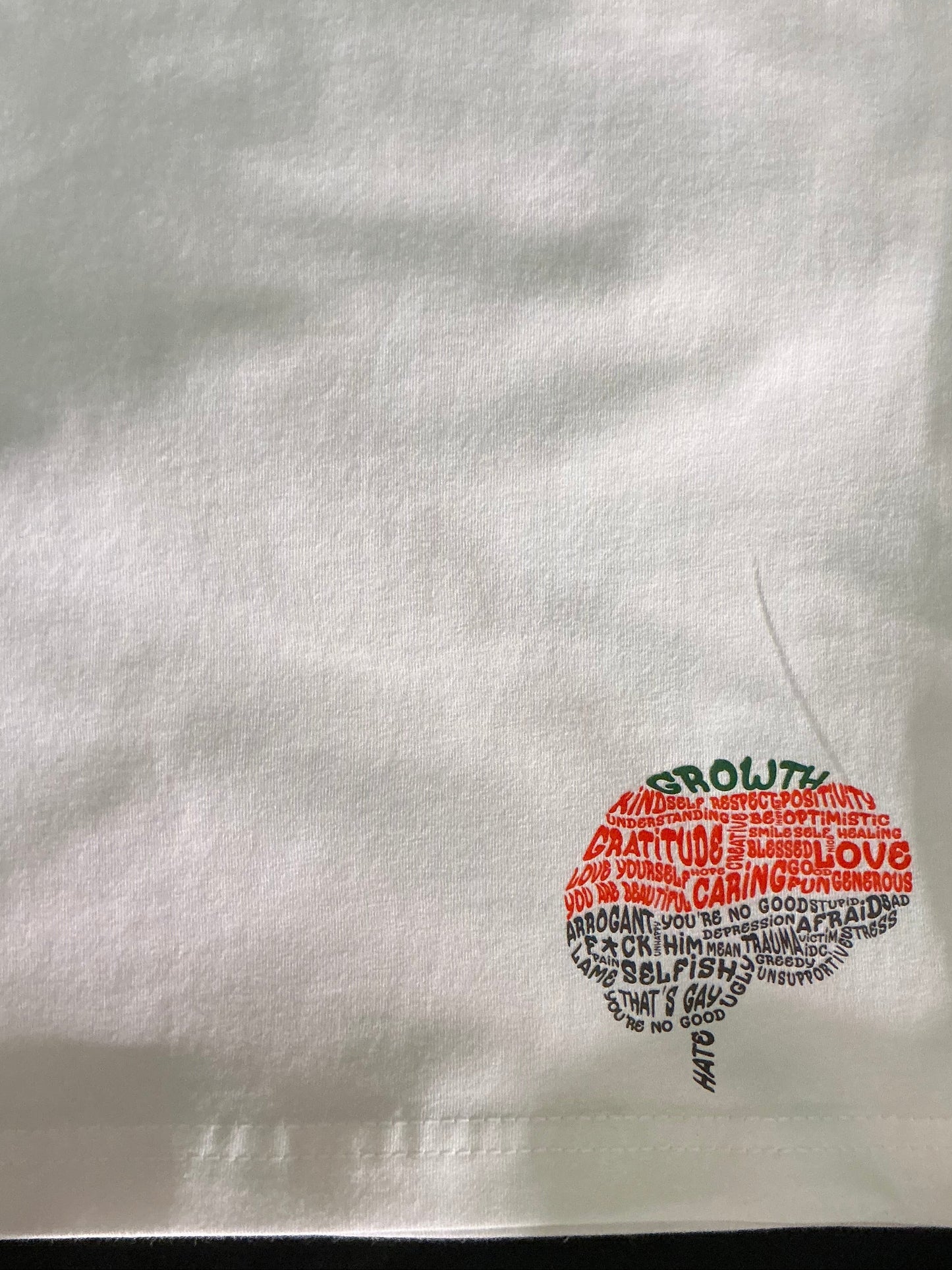 Growth T-Shirt BLACK (red/white/green brain)